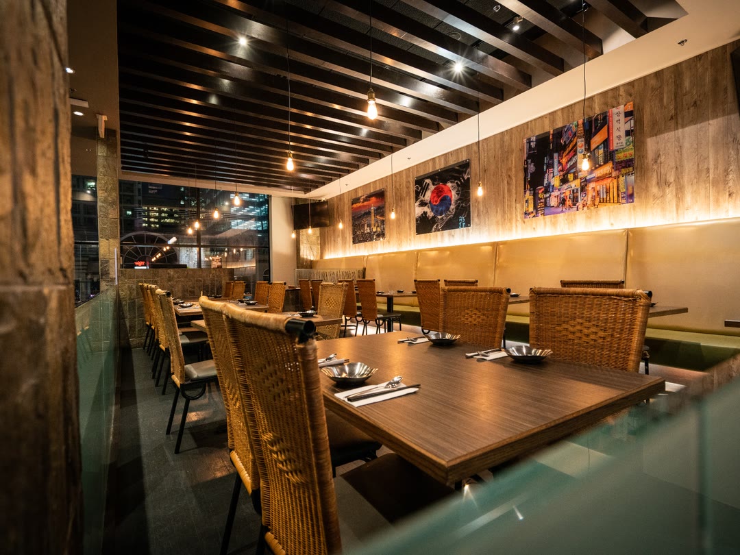 The dining room at Kosoo on Robson Street