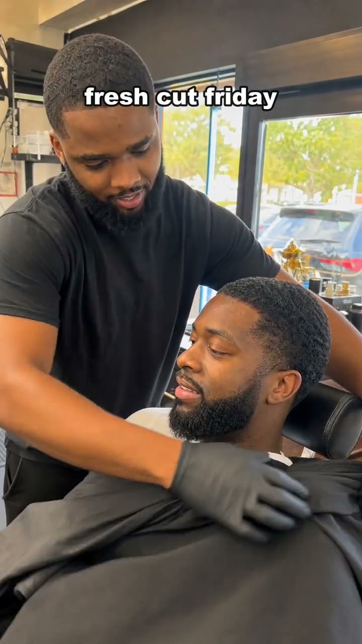 Instagram reel made for a barbershop, a beard line-up